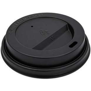 Couvercles noirs en forme de dôme pour 10, 12, 16 oz (Ensemble de 50)