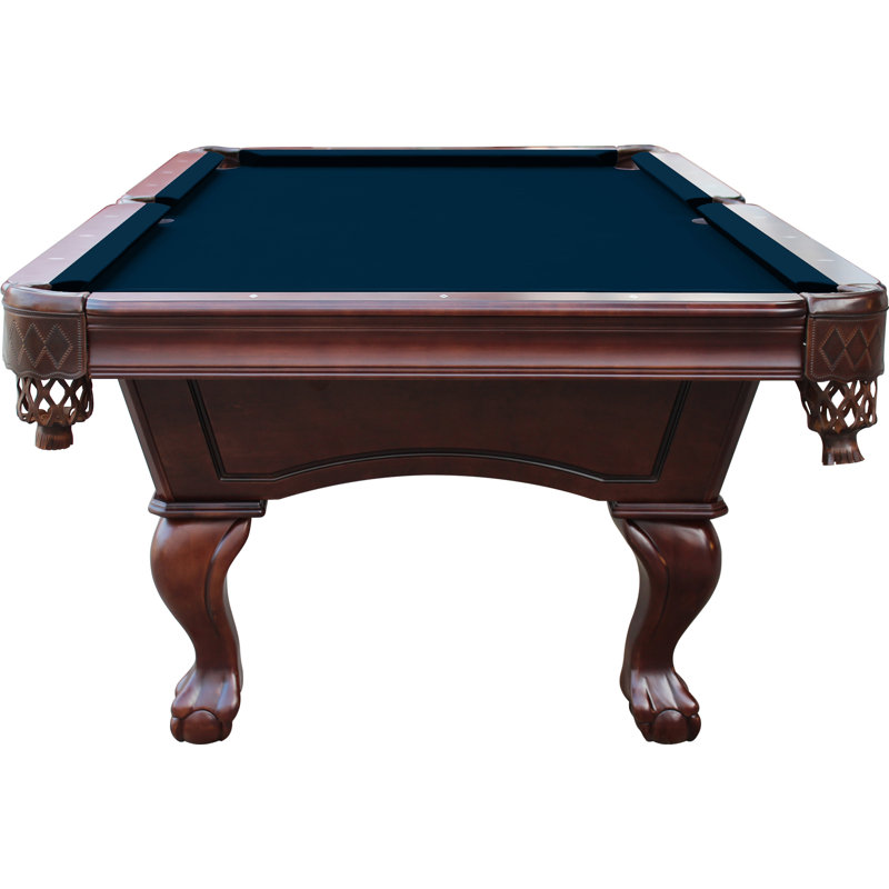 Charles River 8' Slate Pool Table with Professional Installation Included, Espresso, Navy