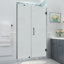 Porte de douche à charnière sans cadre avec verre StarCast L 50,25 - 51,25 po x H 80 po Belmore XL