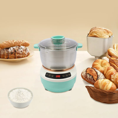 5L Electric Dough Mixer, Dough Kneading Machine(Silver+Green)