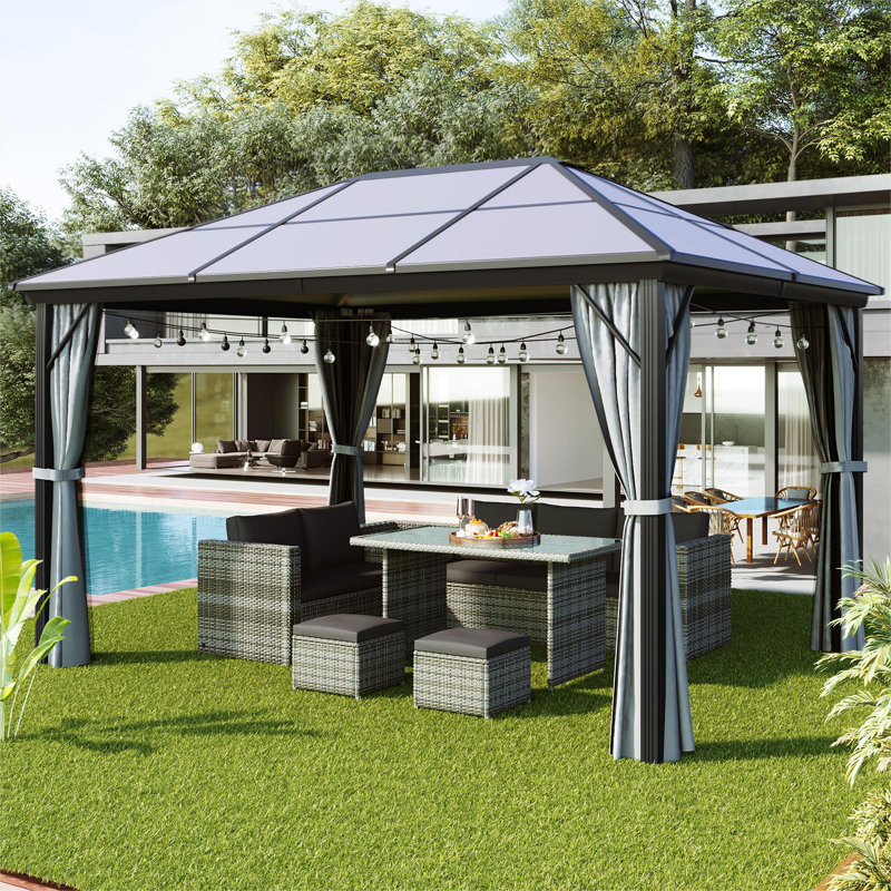 Arvy 4 x 3m Aluminium Patio Gazebo