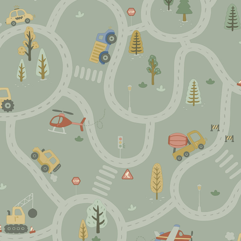 10.05m x 53cm Matte Wallpaper Roll, Green