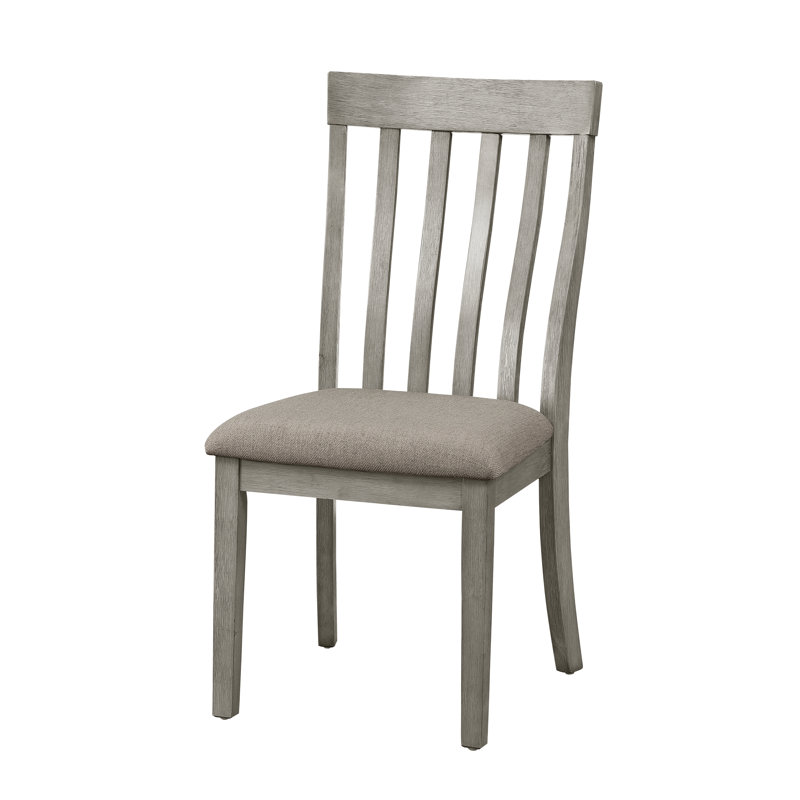 Chaises d'appoint de salle à manger, ensemble de chaises verticales à dossier à lattes brossées 2 pièces, chaise de cuisine
