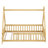 Whimsical Tent-Shaped Bed With Integrated Guardrails, Support Slats, And Doorway Design-1402230517-1402230516