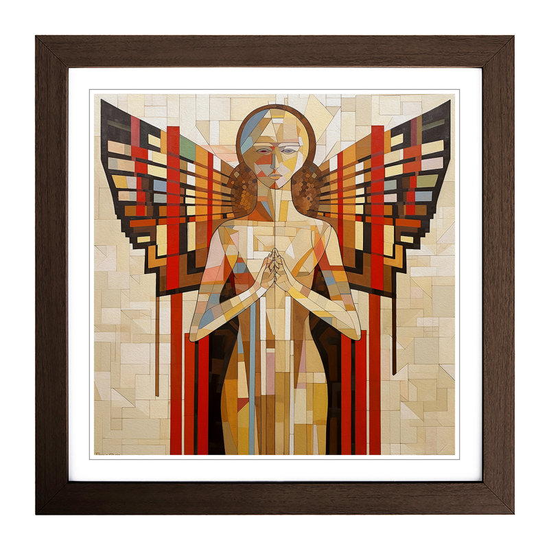 Single Picture Frame Print on Wood, Walnut