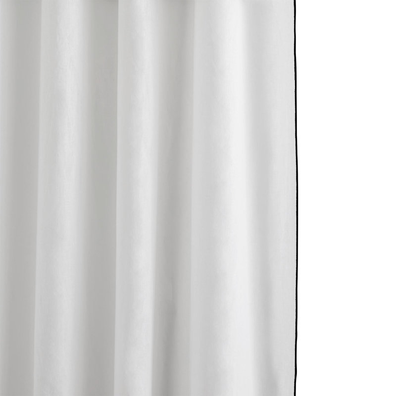 Dziedzic Panel Semi Sheer Single Curtain, 200 W x 280 D cm, White/Grey