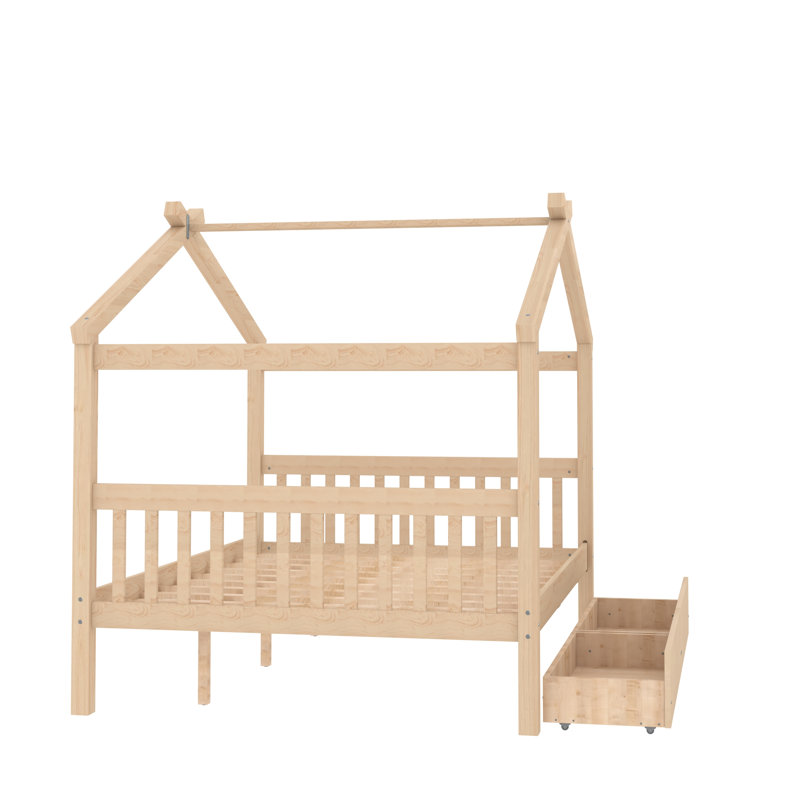 Kids Daybed with Drawers, Natural