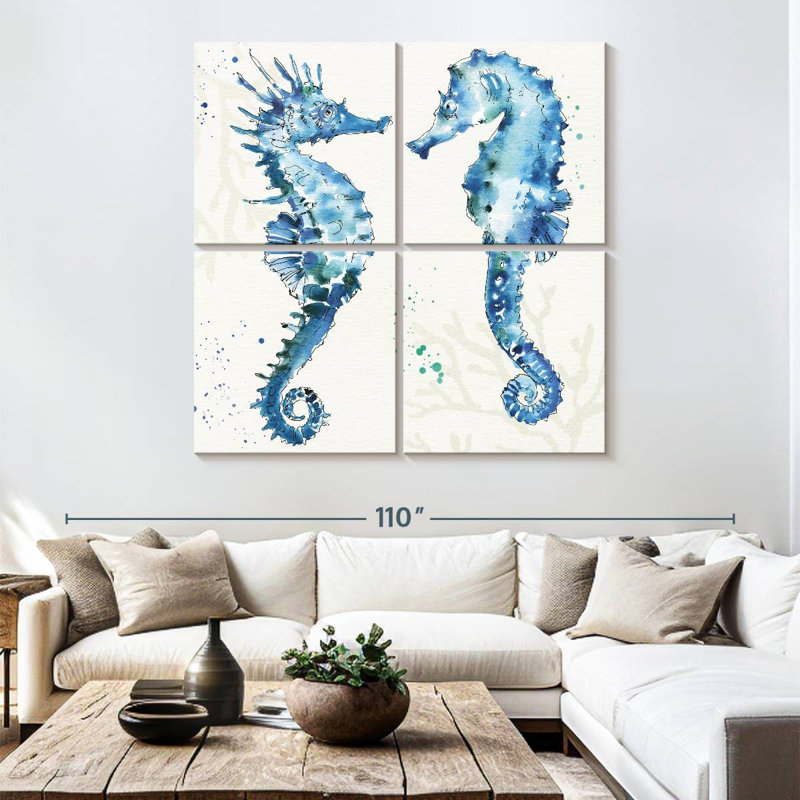 Brampt Deep Sea Seahorses, 74" H x 74" W