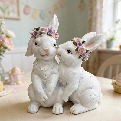 Lapin de Pâques Figurine lapins en résine