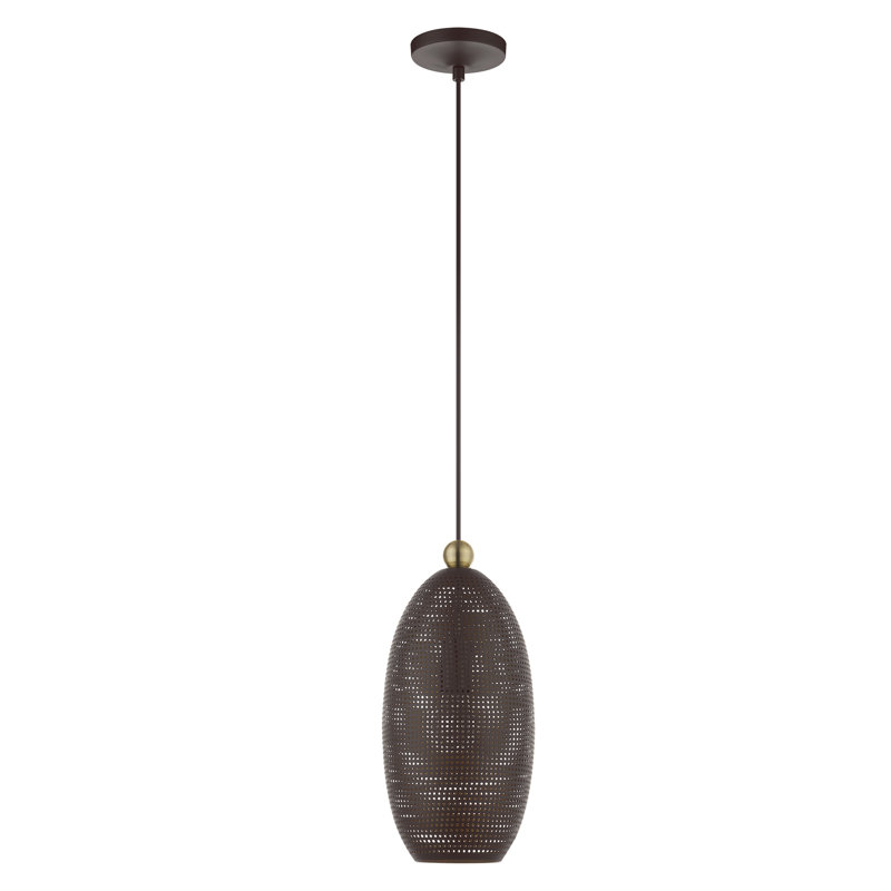 Luminaire suspendu géométrique 1 lumière Bion, Bronze