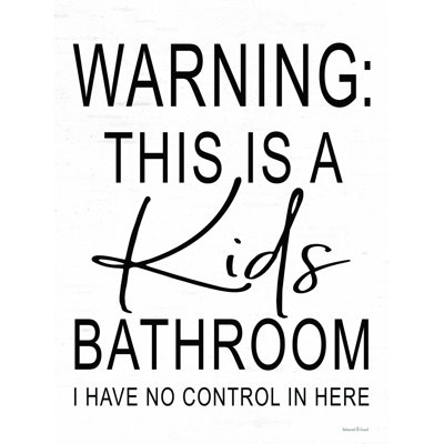 Kid's Bathroom - Art textuel sur toile tendue