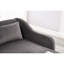 Chaise longue moderne en velours gris avec surface à griffes - structure stable