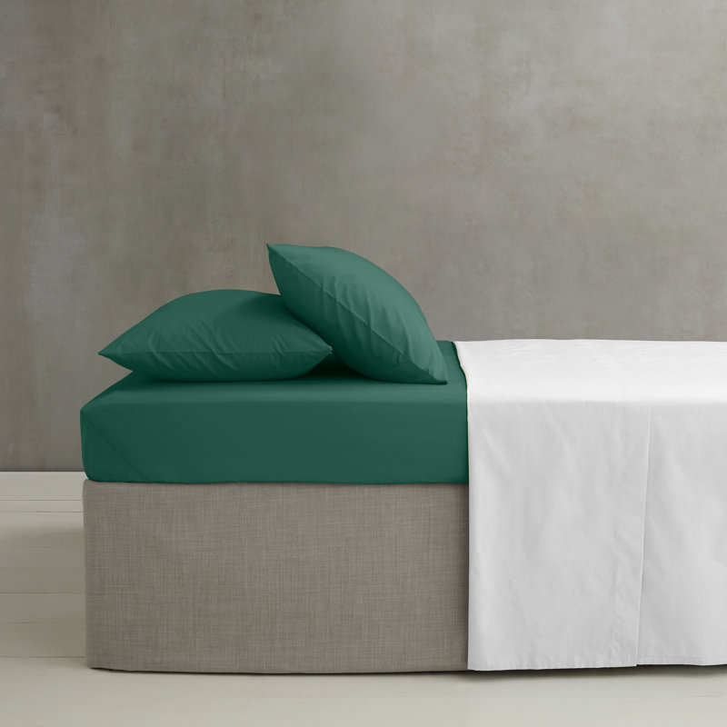 Easy Iron Percale Extra Deep Fitted Sheet, Kingsize (5'), Teal