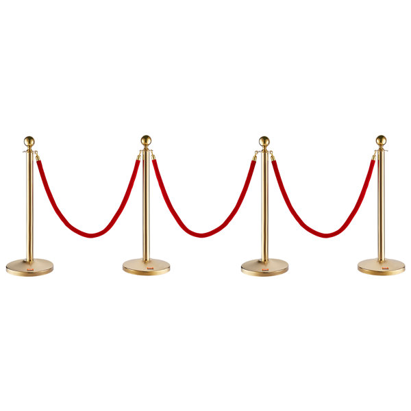 VEVOR Crowd Control Stanchion Posts with 5FT Velvet Ropes and Fillable ...