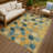 Machine Washable Indoor/Outdoor Chantille ACN2444 Floral Rug-600092042-600092047
