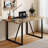 Rustic Industrial Rectangular Dining Table For 4-6 People, 1.5" Thick Engineered Wood Tabletop With Black Metal Legs, 55.1"×31.4"×29.9", Home Kitchen Living Room Desk-1237272168