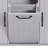 Modern Classic Storage Kitchen Island with 2 Drawers, 2 Cabinets, Racks and a Concealed Trash Can-1861120599