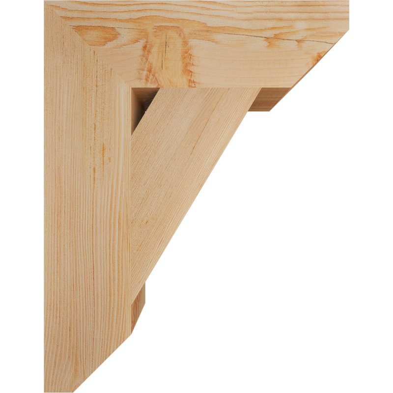 Support traditionnel en bois rustique à lattes, Sapin de Douglas, H 18 po x l 3,5 po x P 14 po