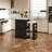 Extendable Island Console Table, Cabinets, Drawers for Dining Room - Black