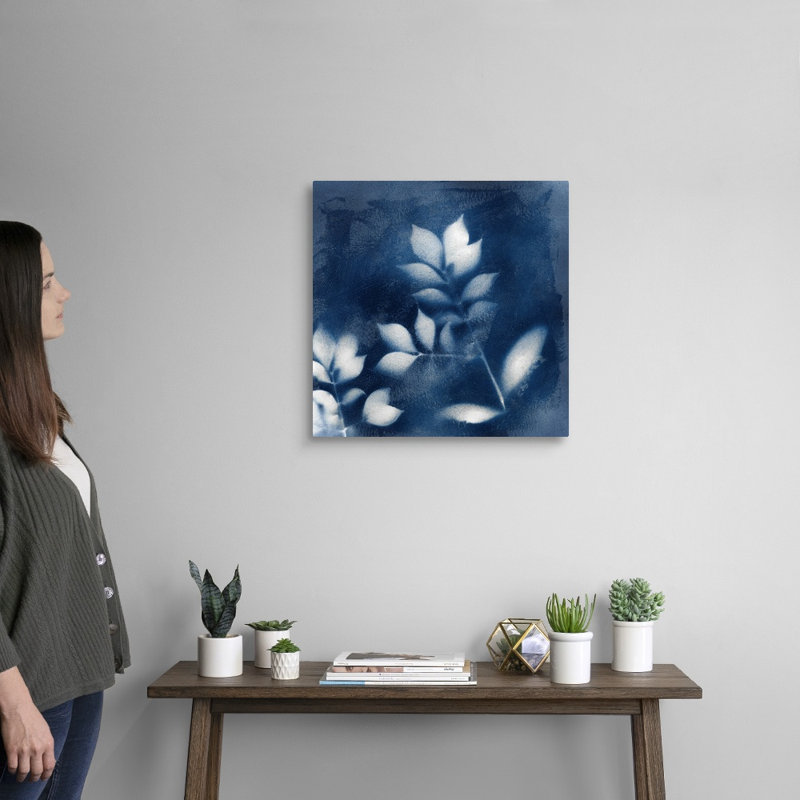 Nature's Indigo III - reproduction d'art sur toile, H 20 po x l 20 po x P 1,25 po, Toile tendue