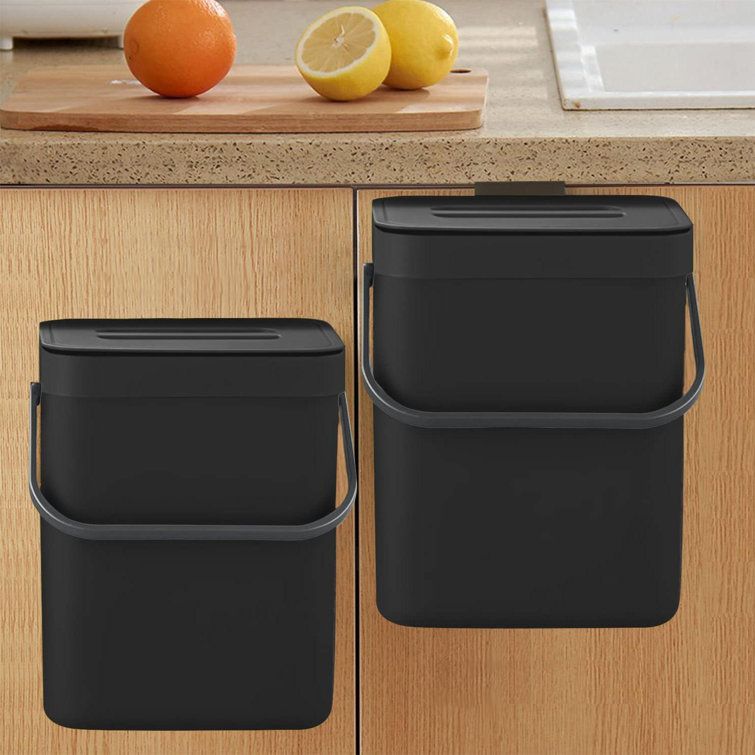 ColorLife 2.4 Gallons Plastic Manual Lift Trash Can