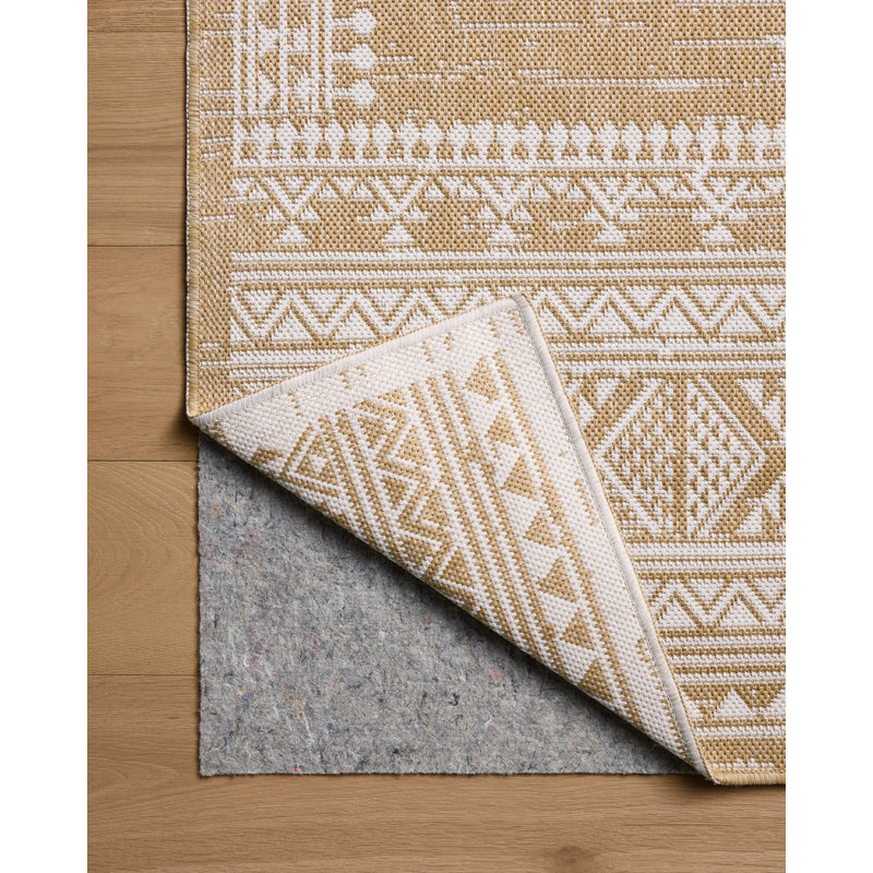Loloi Easton Ivory / Wheat Indoor / Outdoor Area Rug, Rectangle 2'3" x 3'9"