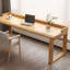 Bureau rectangulaire brun en bois massif-108840244-108840243