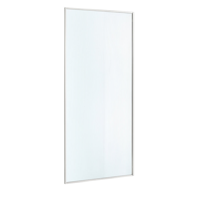 Panneau de verre fixe encadré l 35,98 "x H 75,98", Nickel satiné