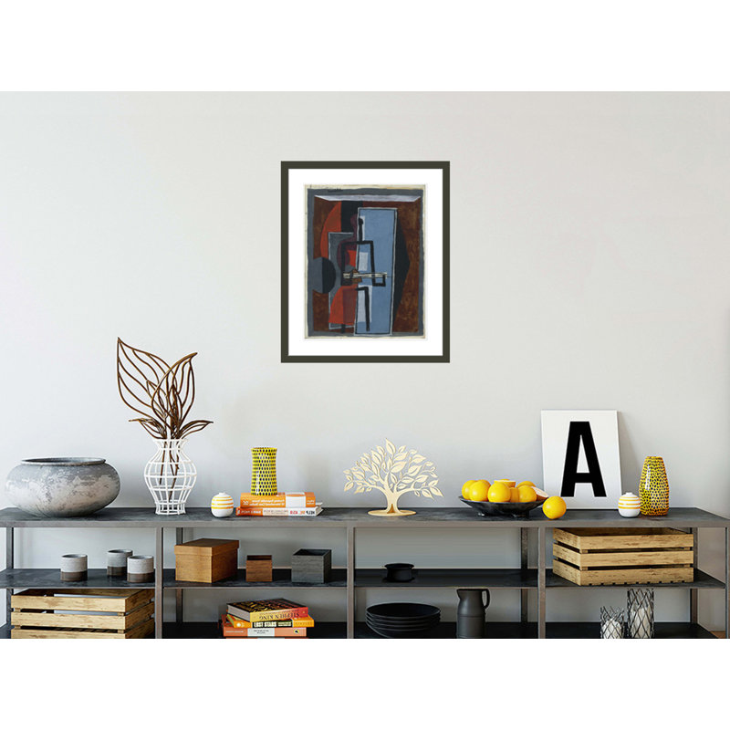 «The Banjo Player» par Pablo Picasso, impression giclée sur cadre, H 28,05 po x l 23,5 po