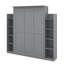 Lit escamotable double avec tablettes et DEL