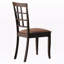 Chaise d'appoint en microfibre et espresso brun foncé Aster (ensemble de 2)
