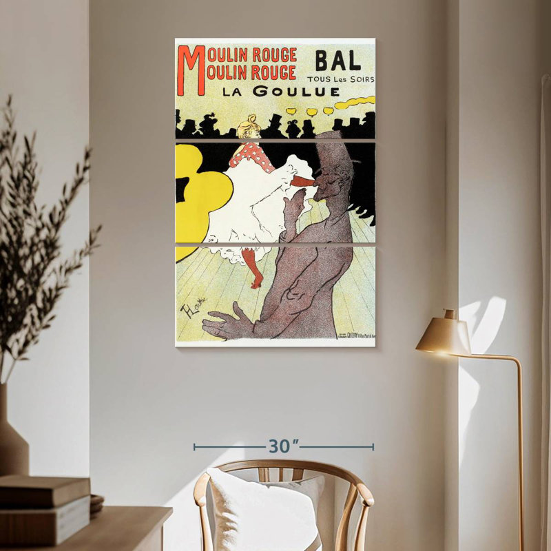 Nicci Moulin Rouge La Goulue 1898, H 65 po x l 42 po
