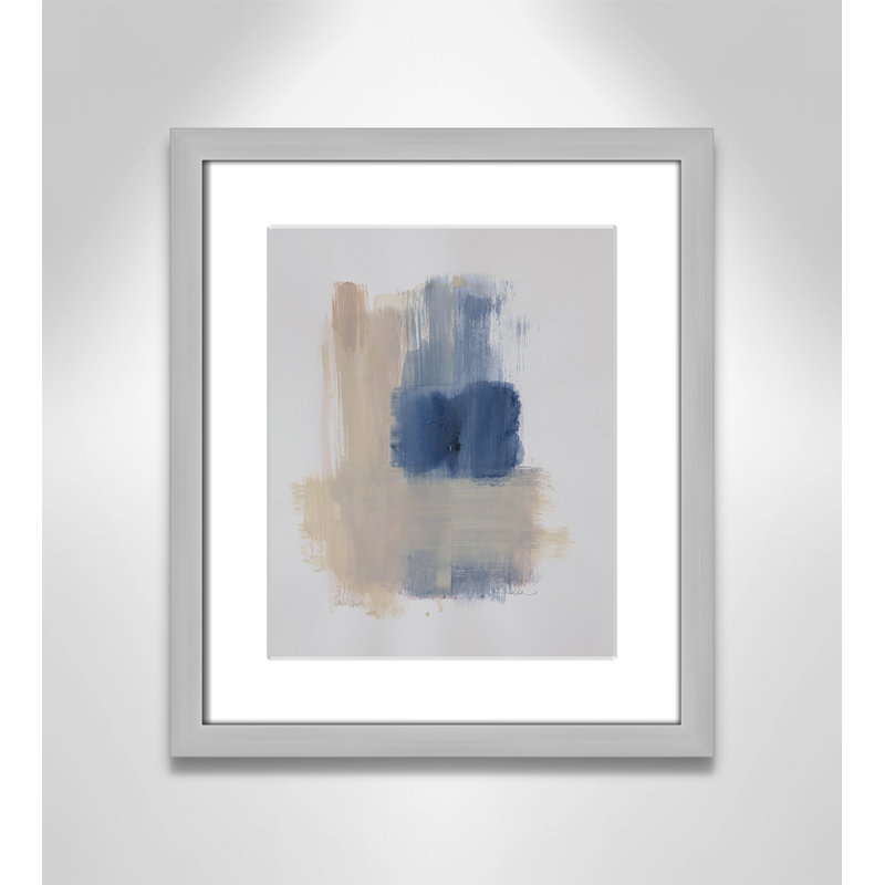 Macathurn Powder Room Wash III sur papier, H 15 po x l 13 po x P 1,25 po, Cadre photo argenté mat