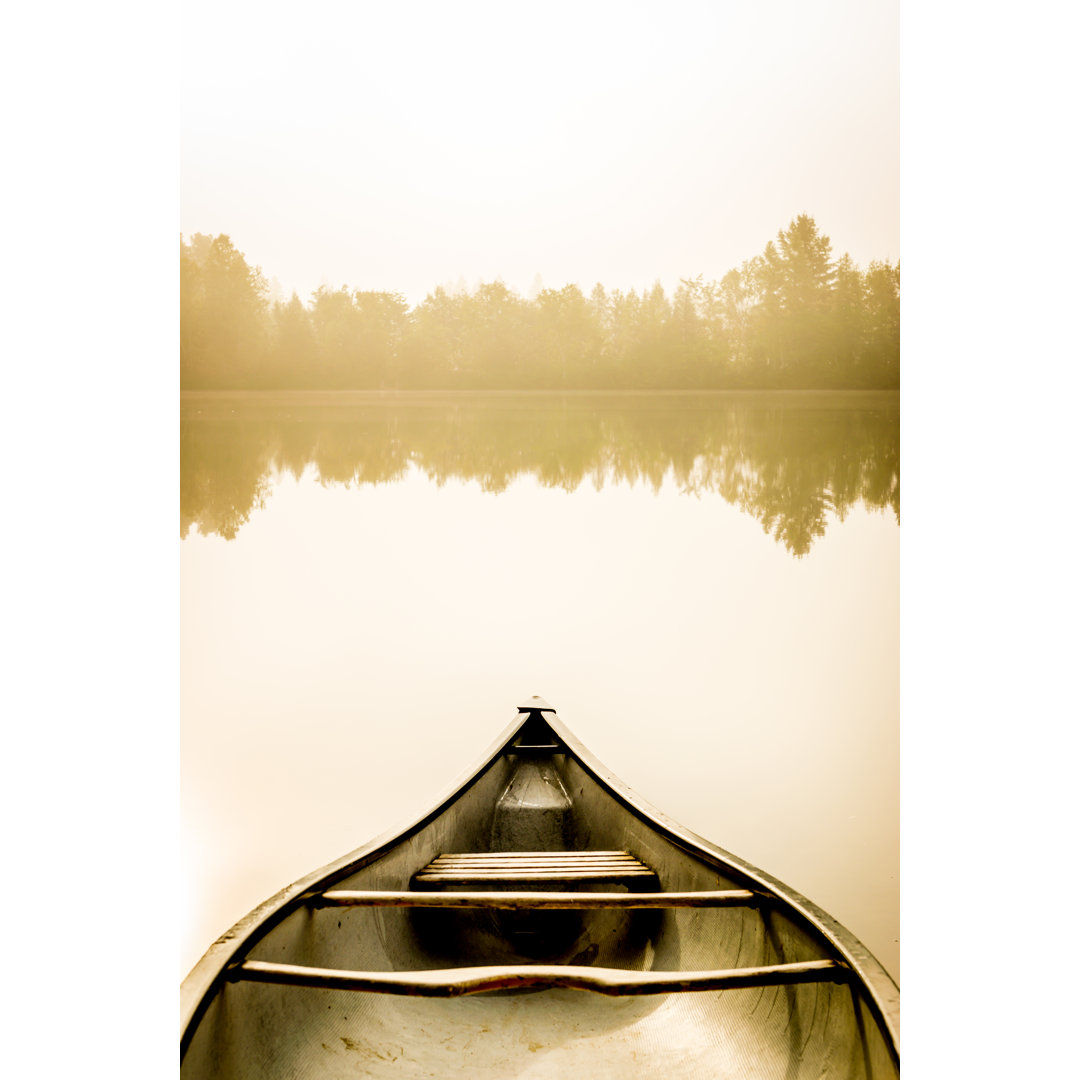 Friedlicher Angelsee - Leinwandbild