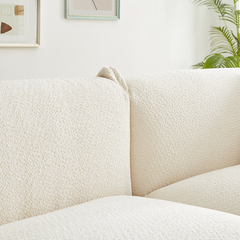 Upholstered 88.97'' Sofa, White