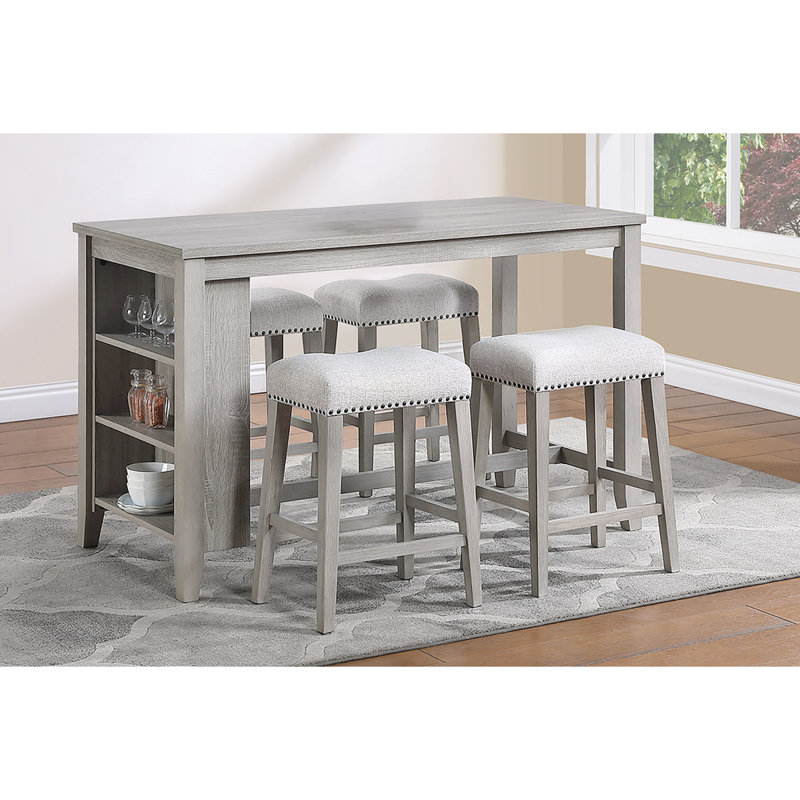 Ensemble de comptoir 5 pièces, Gris clair