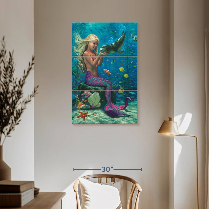Kelan Mermaid's Special Friends, 57" H x 36" W