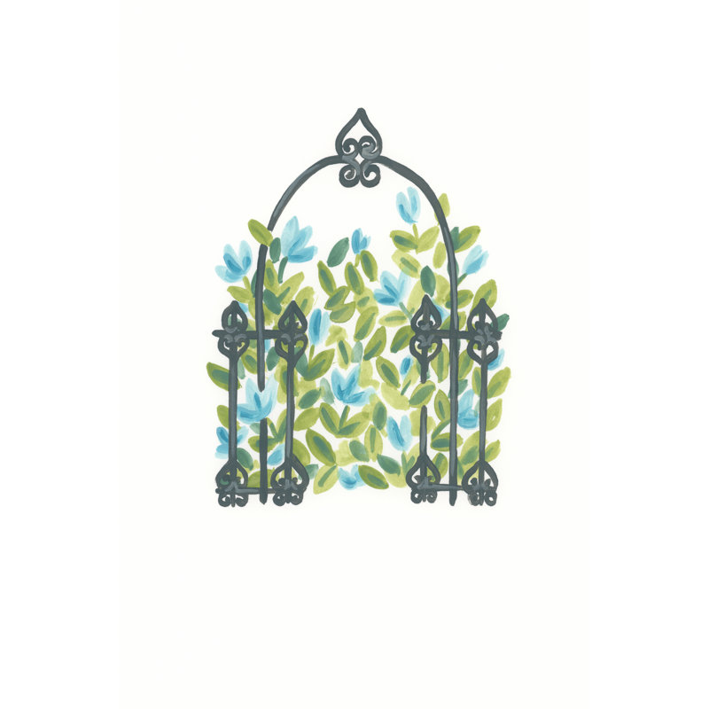 Wrought Iron Garden II - Wrapped Canvas Print, 46cm H x 30cm W x 3.8cm D