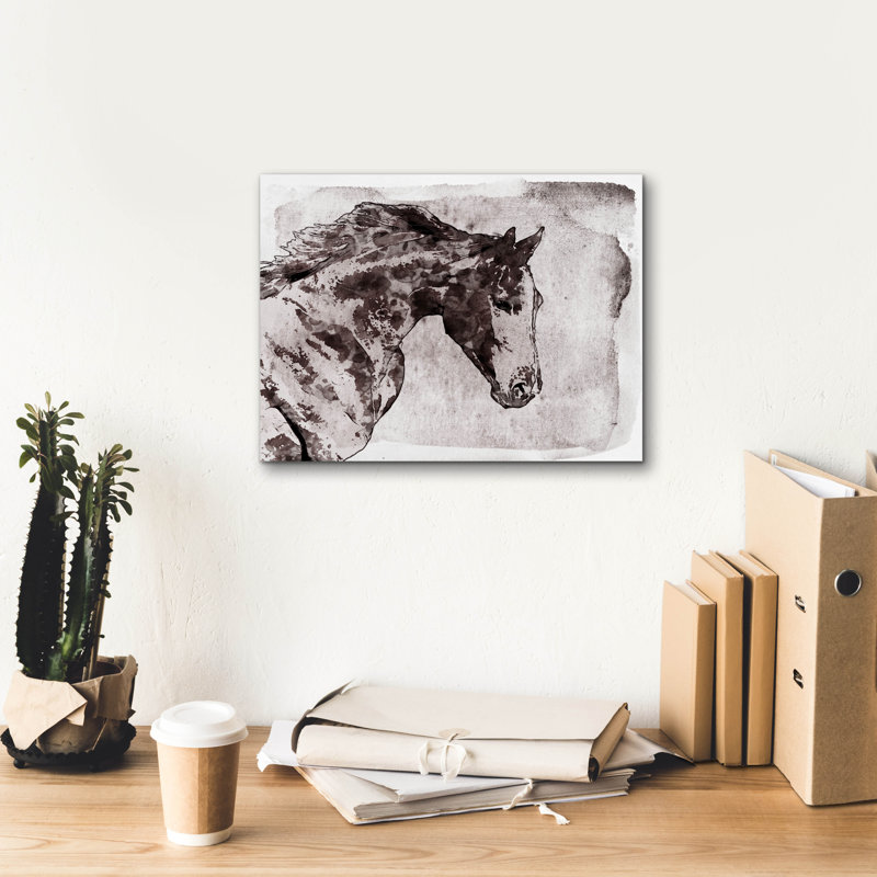 «Dark Brown Horse 4» par Irena Orlov, H 12 po x l 16 po x P 0,75 po