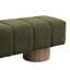 Banc en tissu Boucle, 300 lb, sans assemblage, Pleasant Seating - banc d'assemblage pour le salon et la salle à manger, structure en mousse de 11 po-1170751744