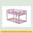 Solid Wooden , Solid Rubber Wooden Twin Over Twin Floor Bunk Bed With Ladder ,Upper And Bottom Bed Platforms Crafted With Strengthened Slats ,Pink-520692006