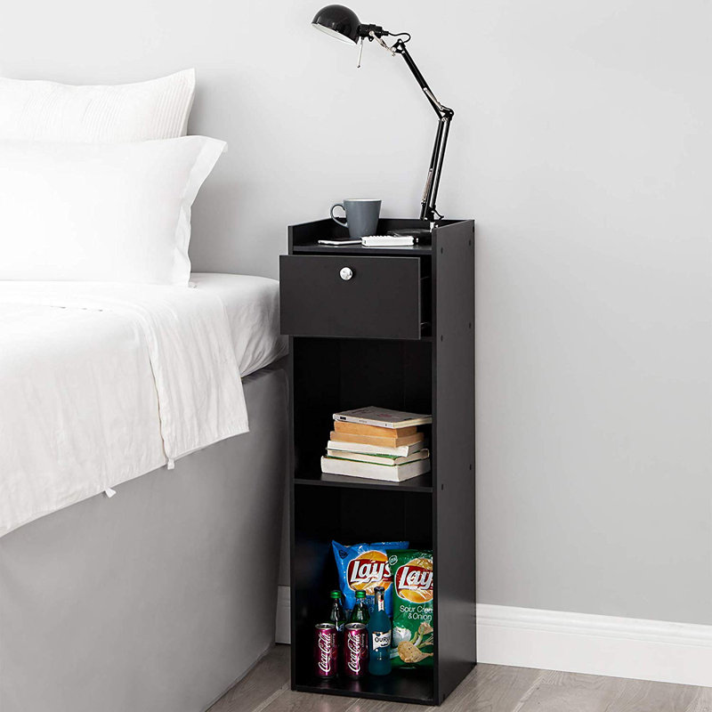 Yak About It Extra Tall Nightstand, Black