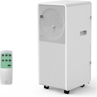10,000 BTU Portable Air Conditioner - 3-in-1 AC, Dehumidifier, Fan with Drain-Free Design, Remote, 24H Timer, Quiet 49dB Sleep Mode for Rooms 160-215 Sq.ft