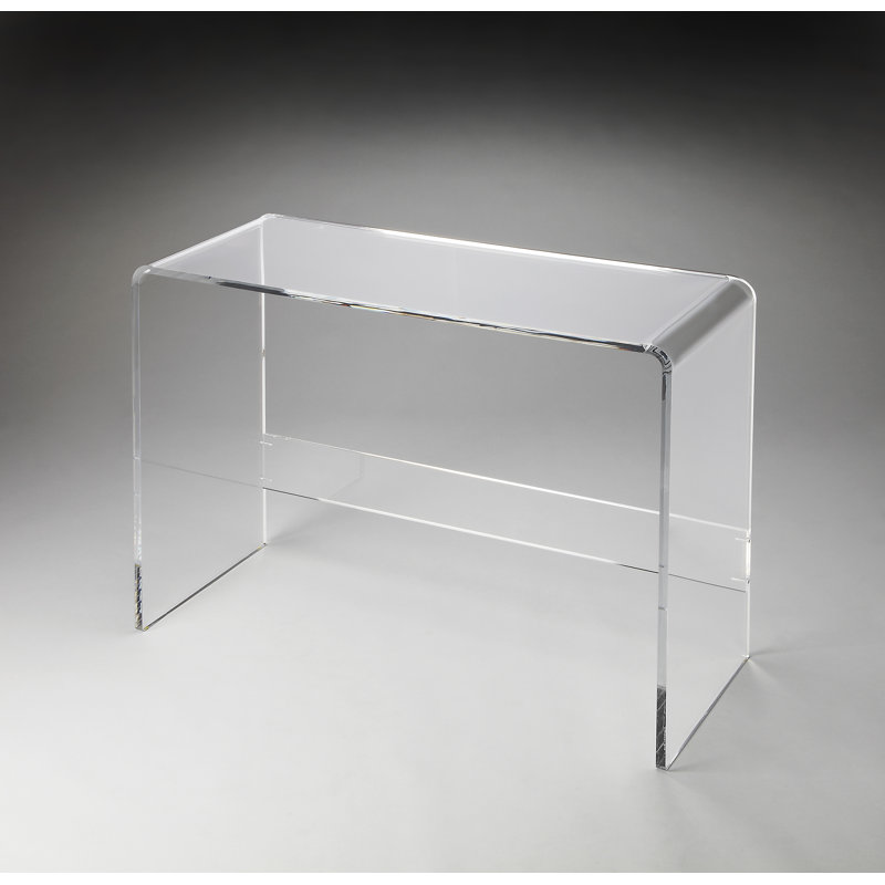 Crystal Clear Acrylic Console Table, 29" H x 38" W x 15.5" D