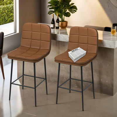  Modern Counter Height Bar Stools Counter Chairs Set of 2