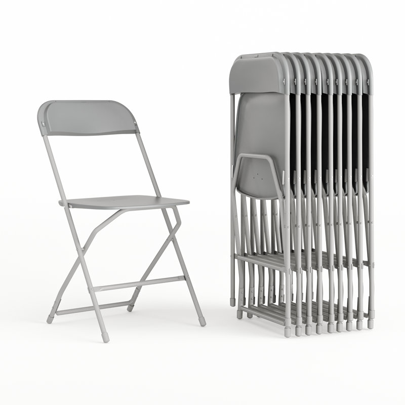 Premium Plastic Folding Chair, Grey