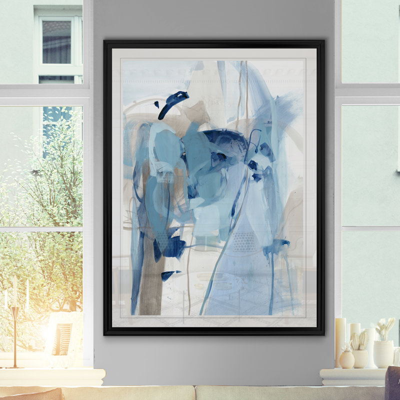 «Night Night I», reproduction sur toile tendue, H 22,5 po x l 30,5 po x P 1,5 po, Cadre noir