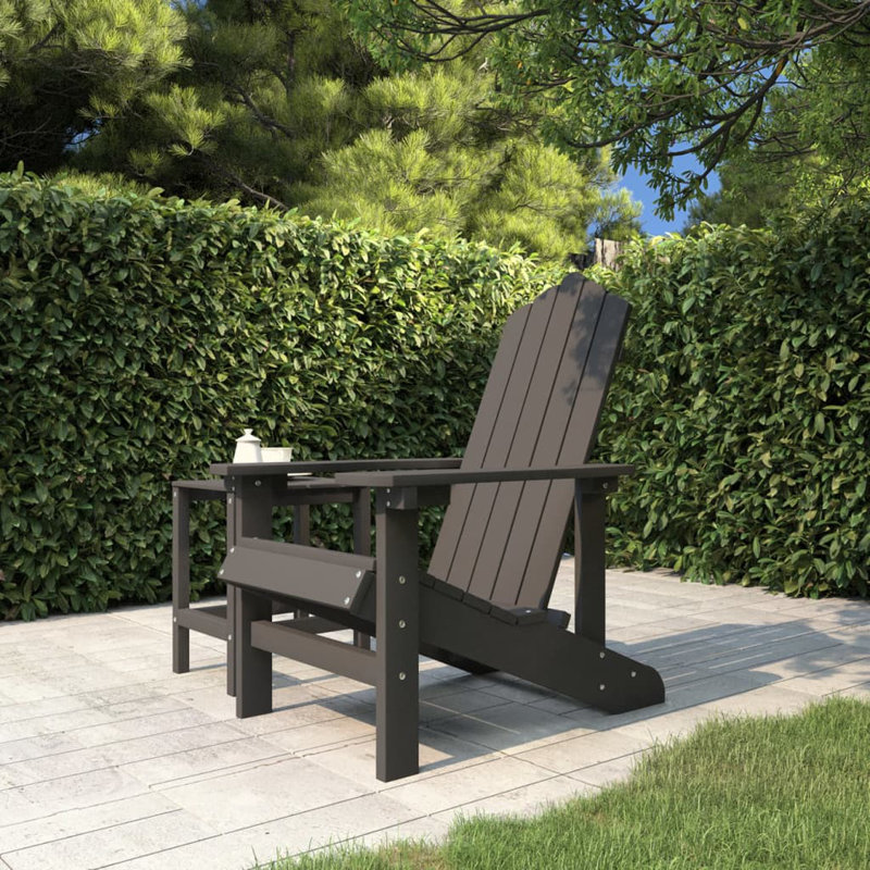 Lunado Outdoor Adirondack Chair, Black