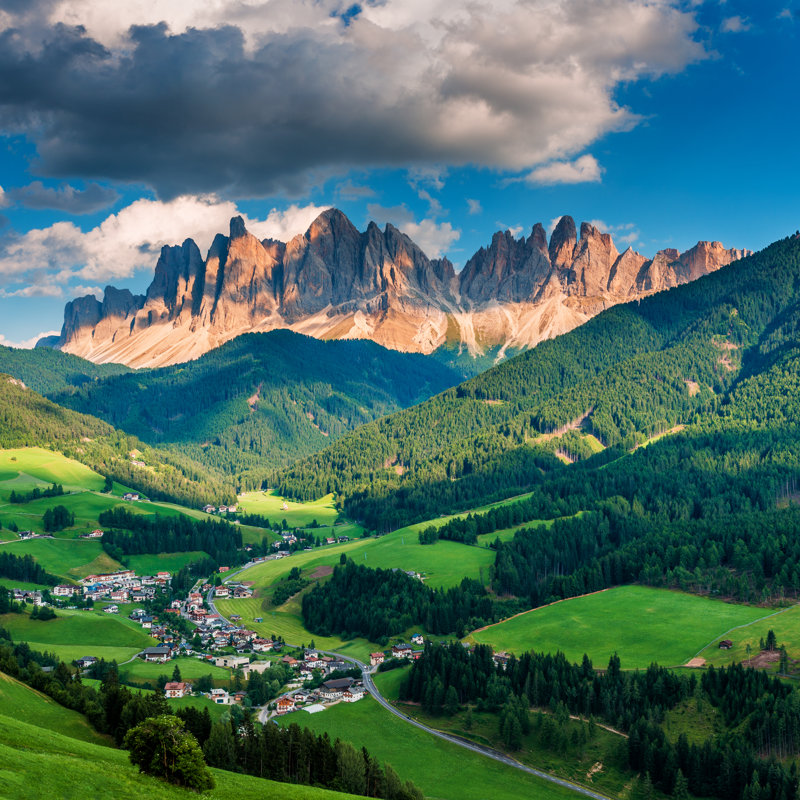 Italian Aaps In Funes Walley by Gehringj - Wrapped Canvas Print, 30cm H x 30cm W
