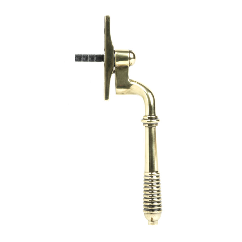 Reeded Espag Door Accessory, Aged Brass